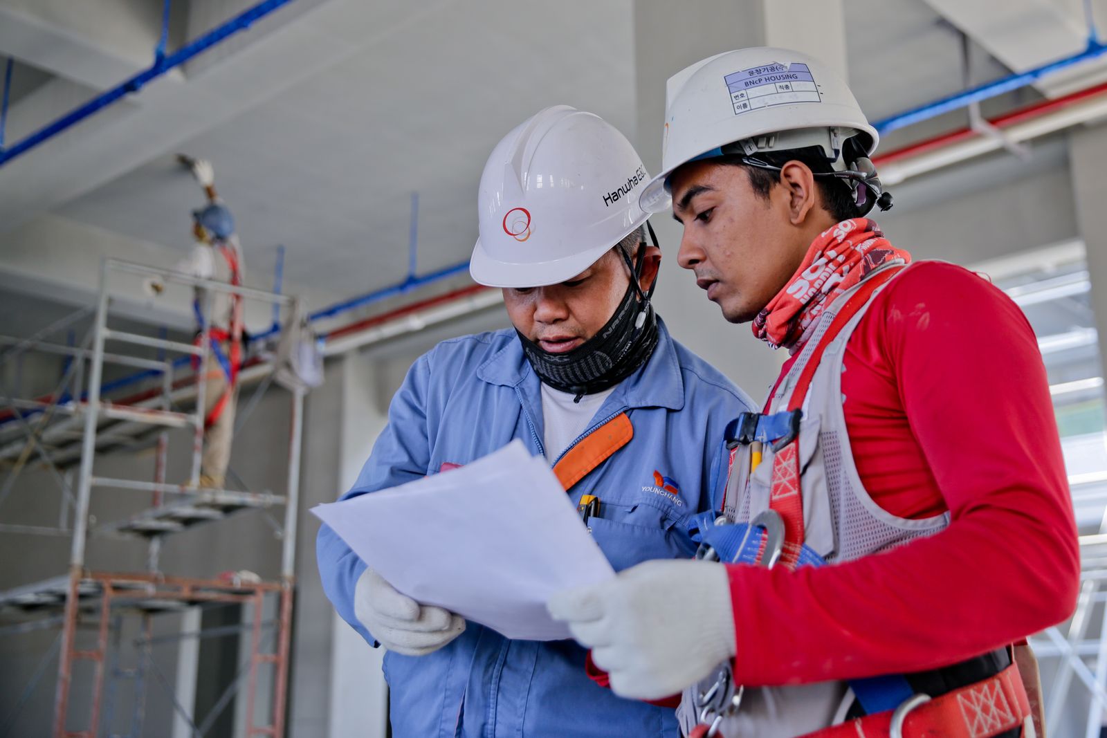 Illustrative construction framing and trade work