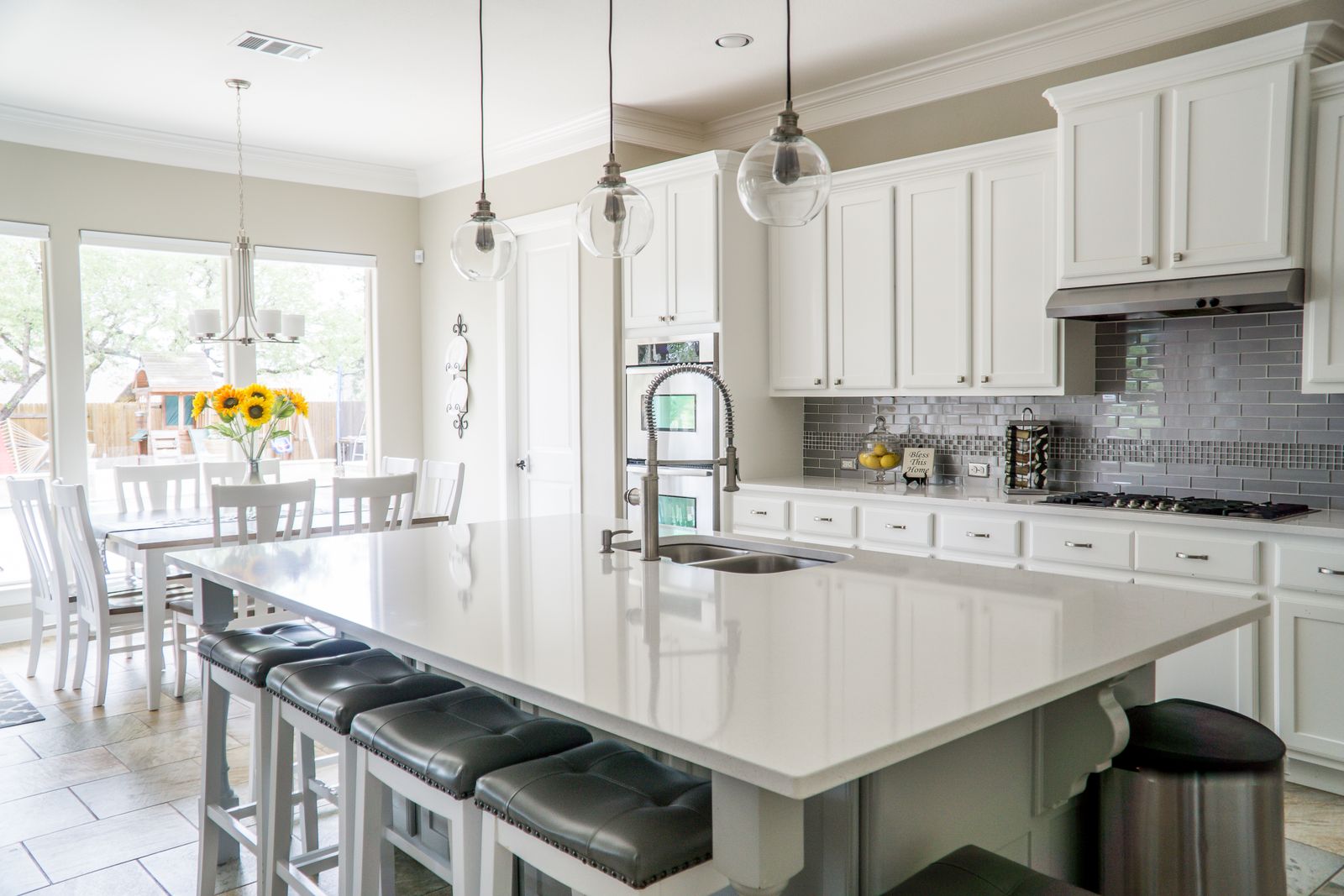 Bright kitchen with custom cabinetry