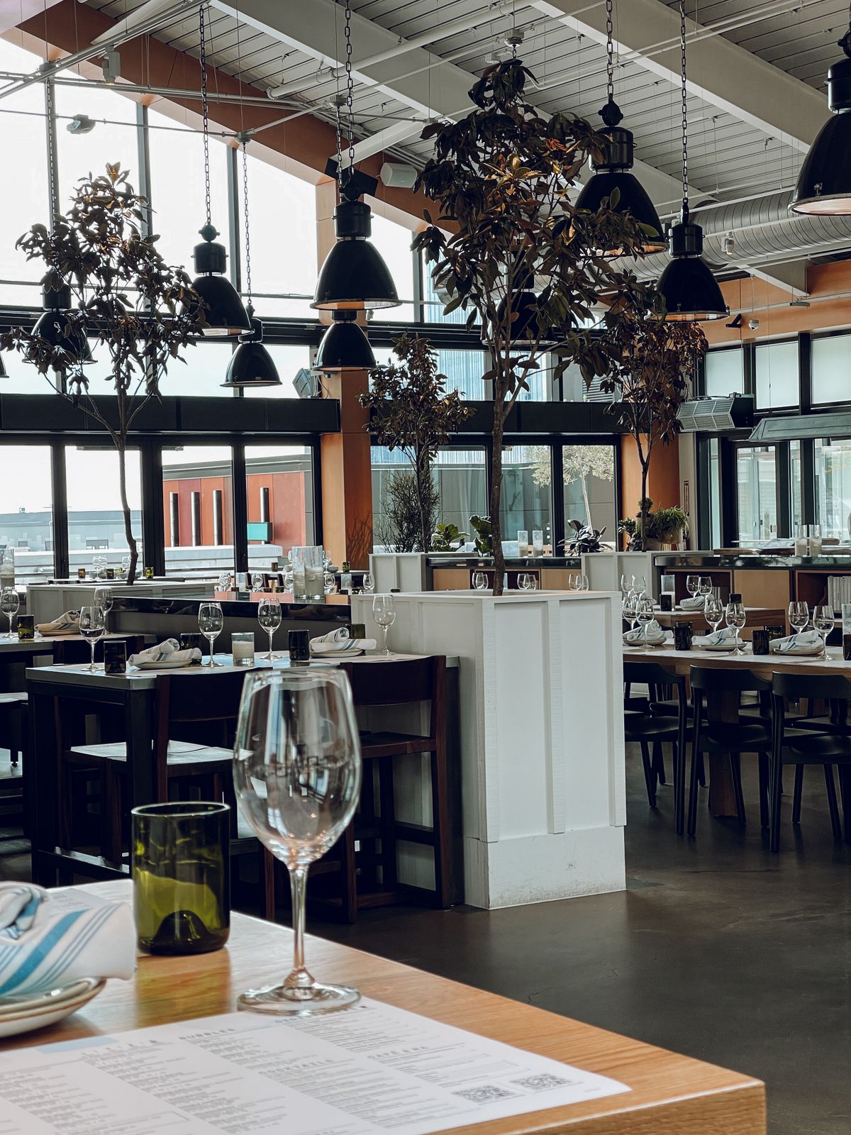 Illustrative contemporary restaurant interior